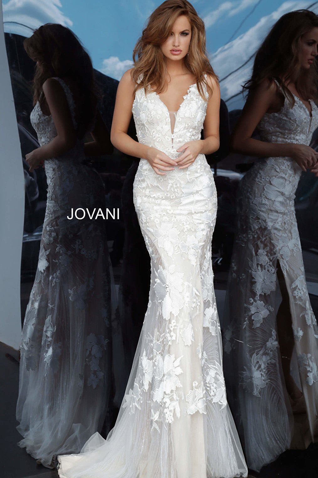 Sleeveless fitted evening dress Jovani 02444