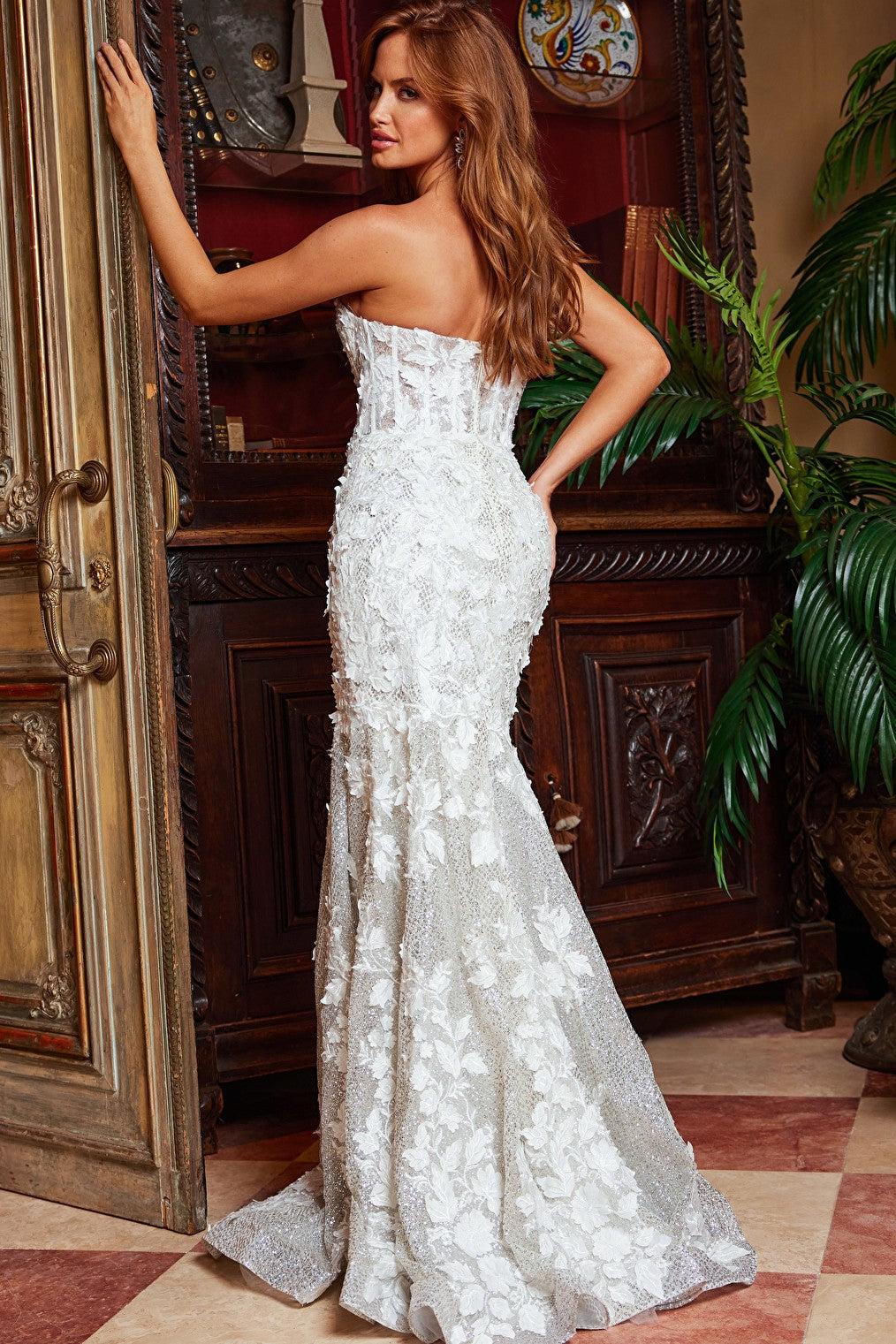 Floral Appliques prom 07496 dress