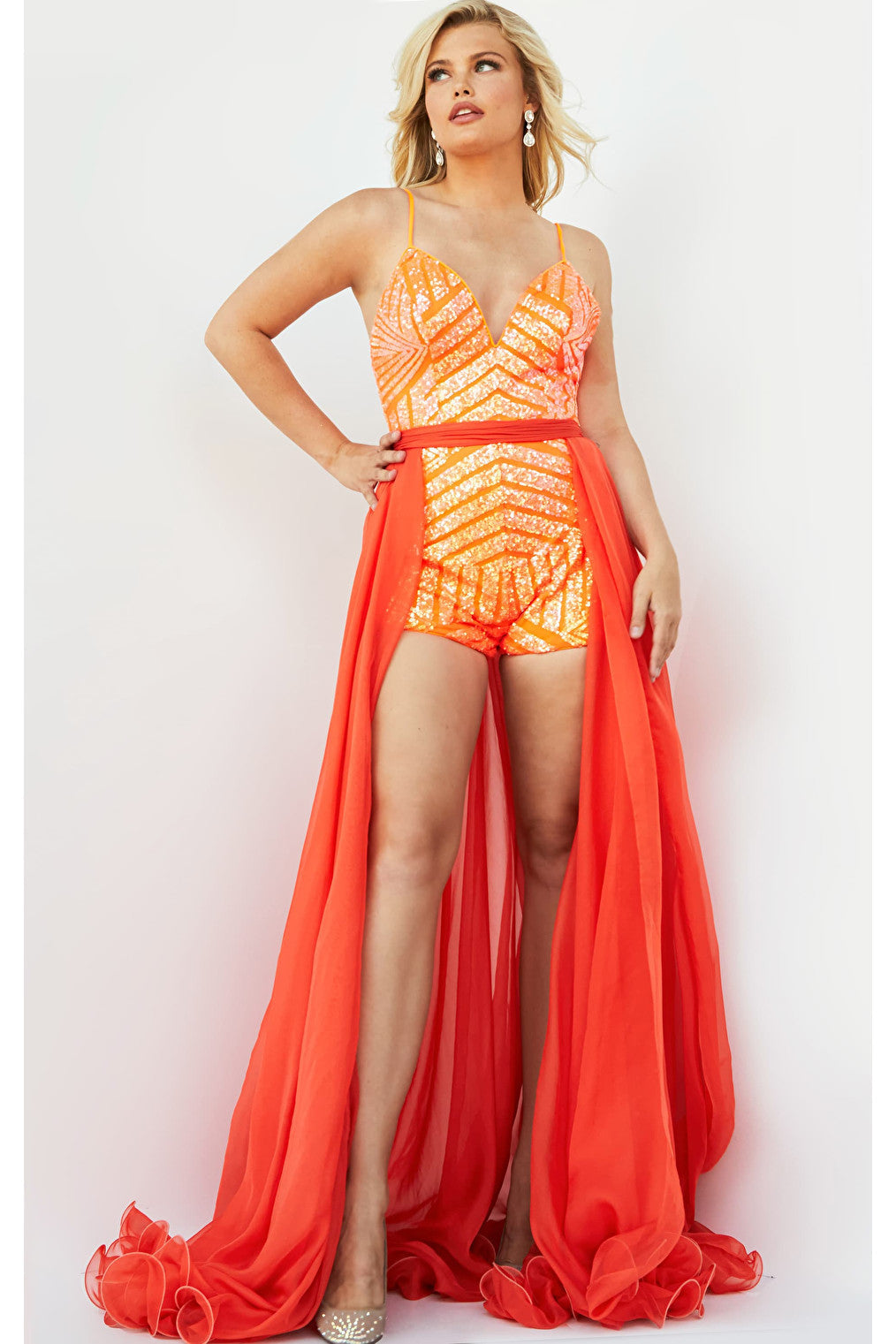 orange romper 07887