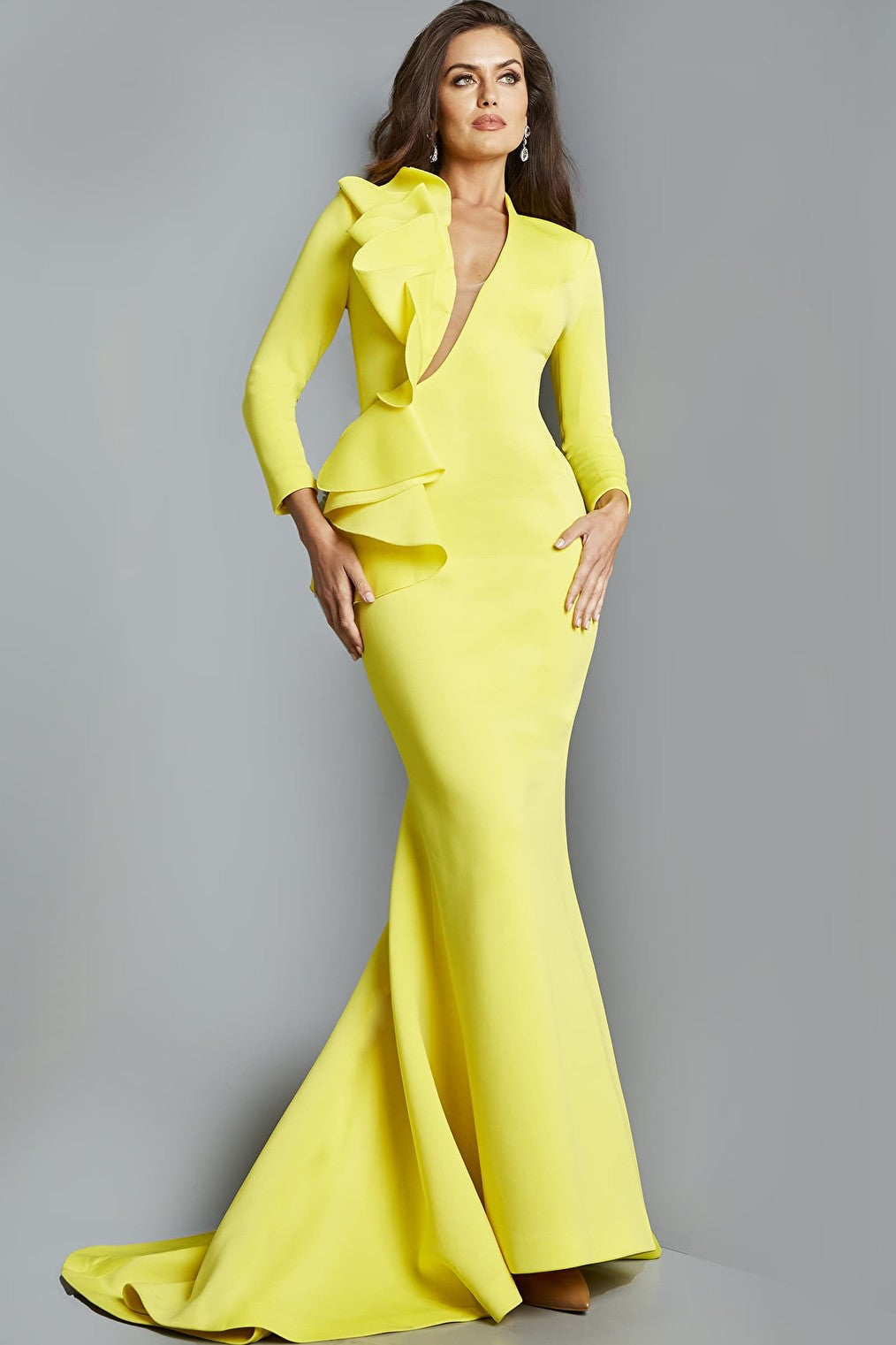 yellow evening dress 07934