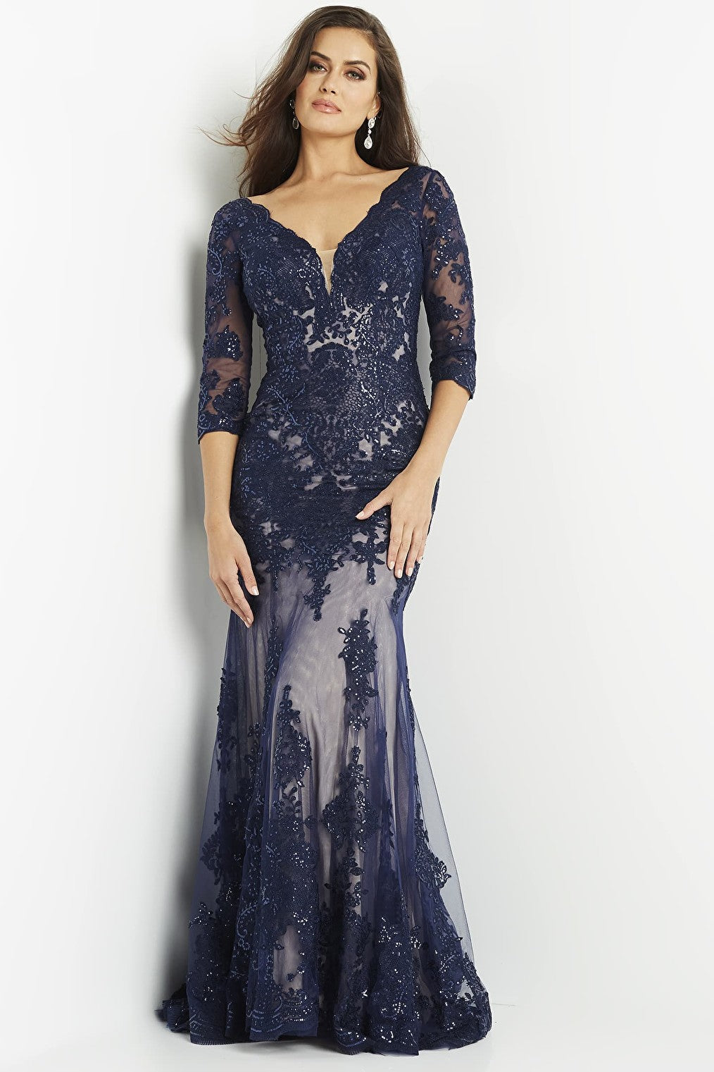 lace evening dress 09531