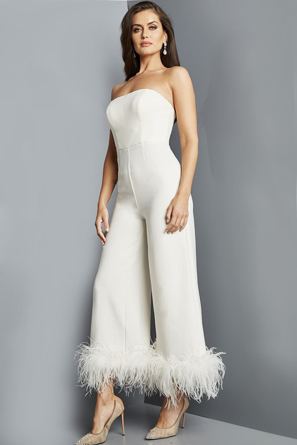 jumpsuit with feather 22590