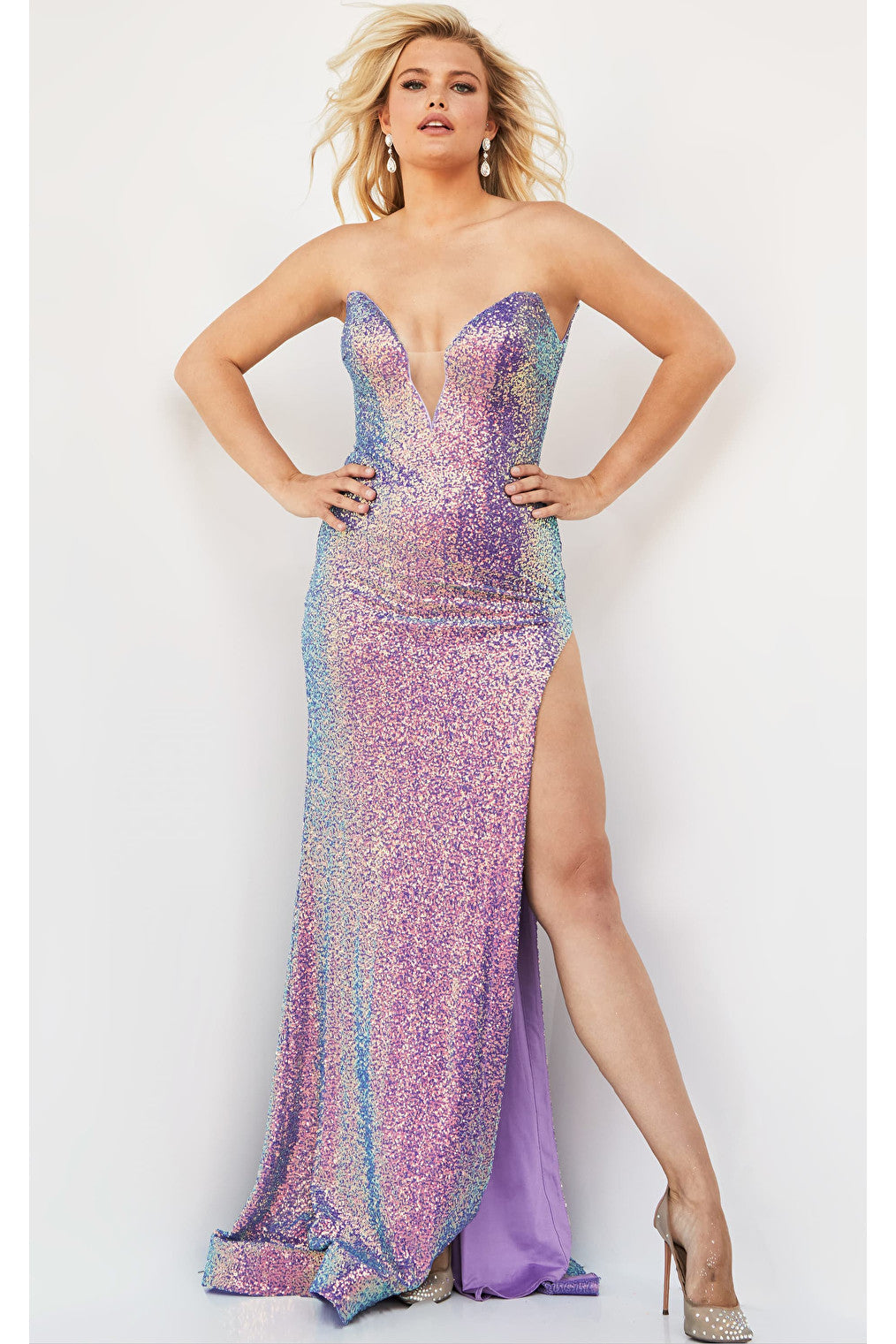 high slit prom dress 22822