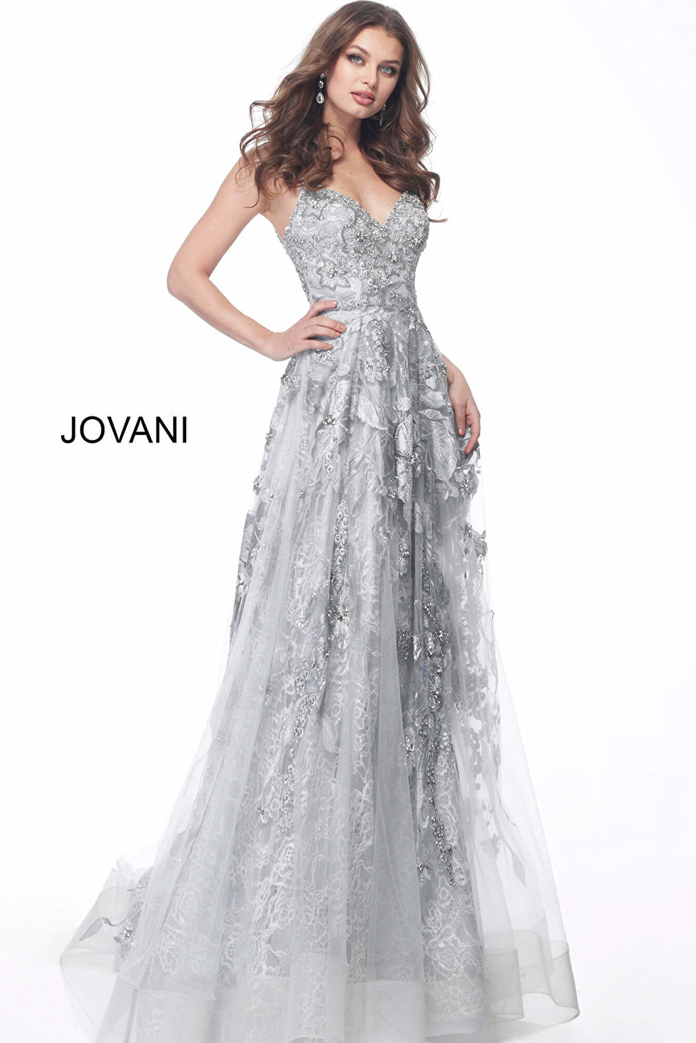 silver a line dress 62405