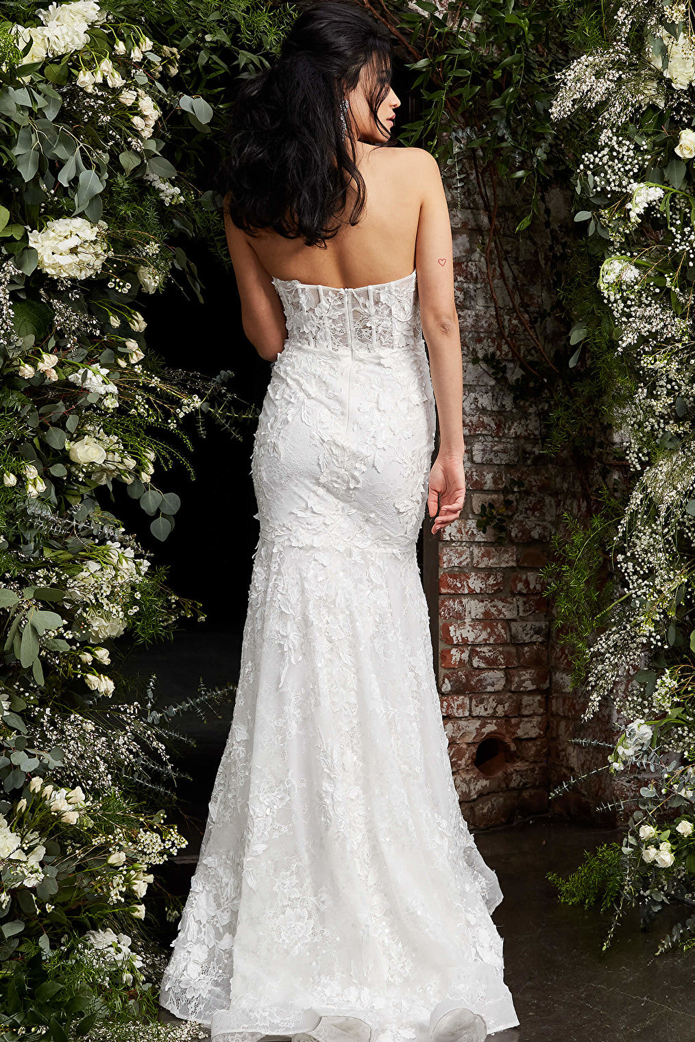 Off white mermaid wedding dress JB02836