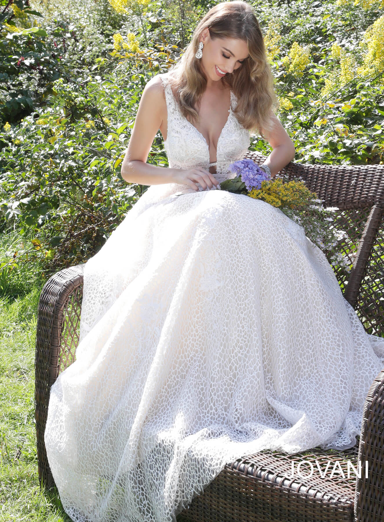 a line white wedding dress JB61340