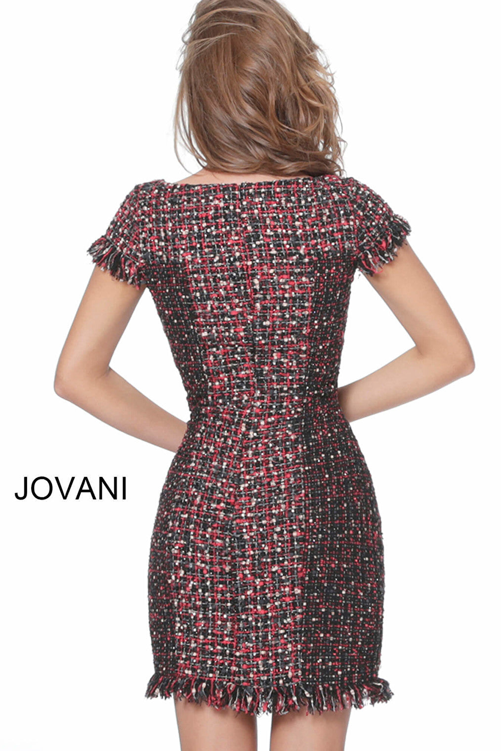 Multi close back short dress M1042