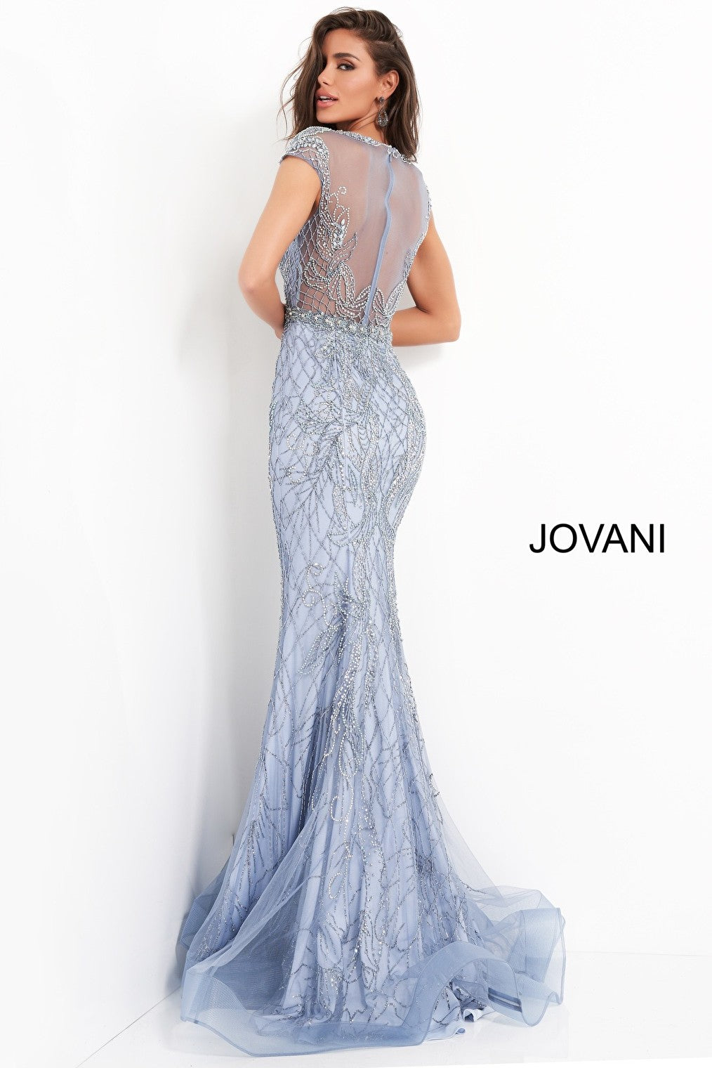 Sheer back Jovani evening dress 00883