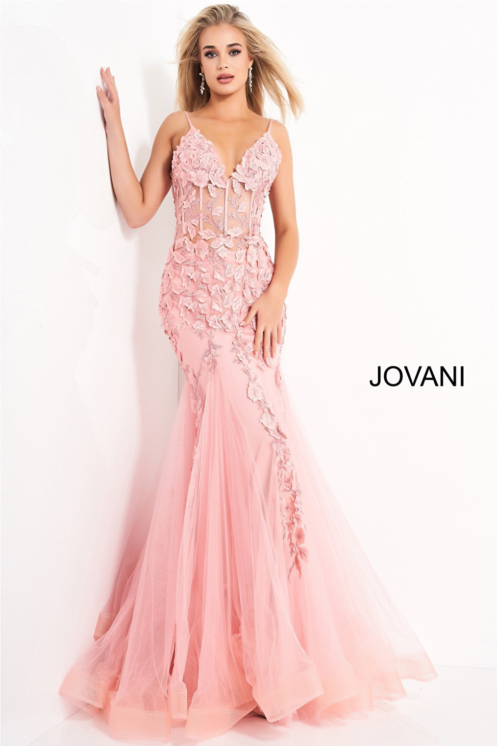 dark blush mermaid dress 02841