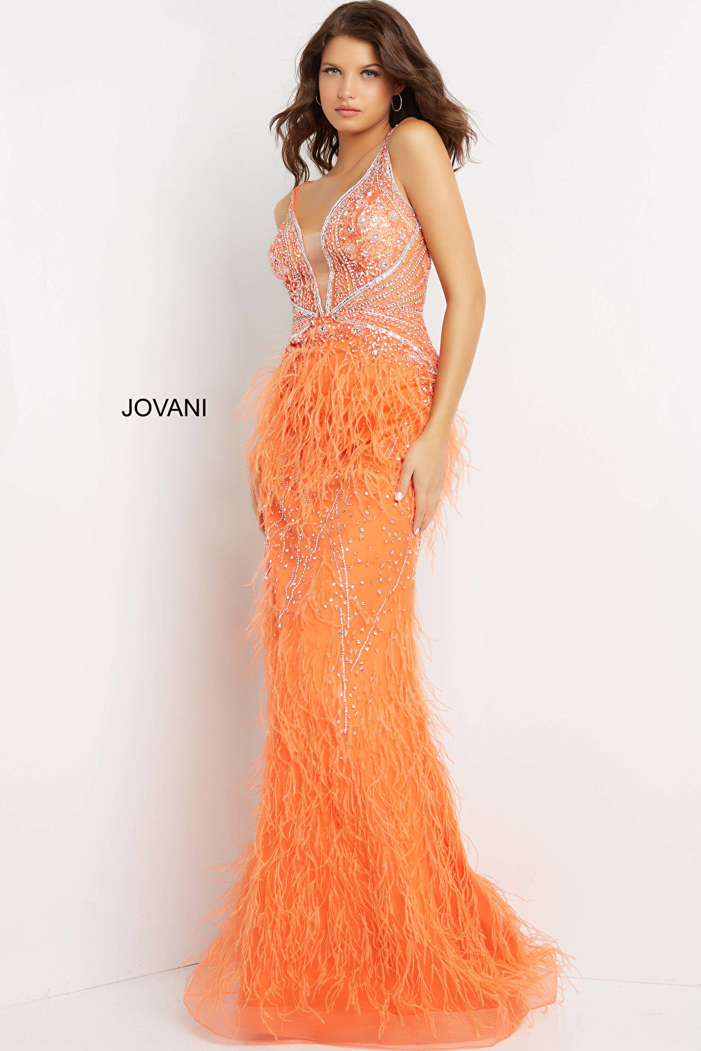 feather dress 03023
