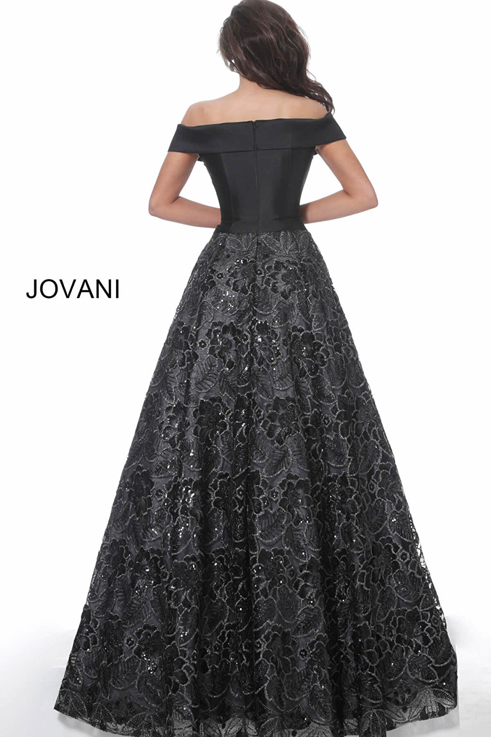 Black A line evening dress Jovani 03331