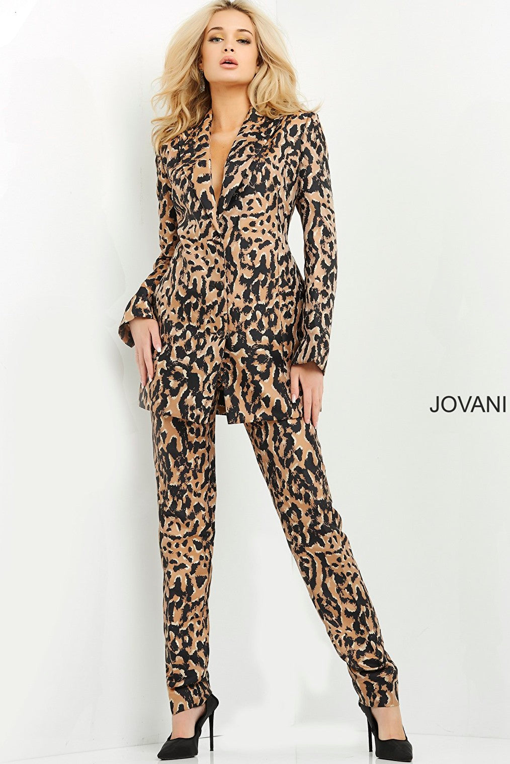Animal print Jovani pant suit 03840