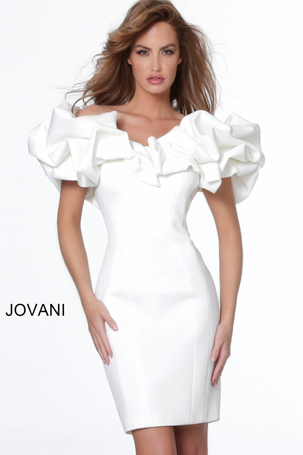 white fitted dress 04367
