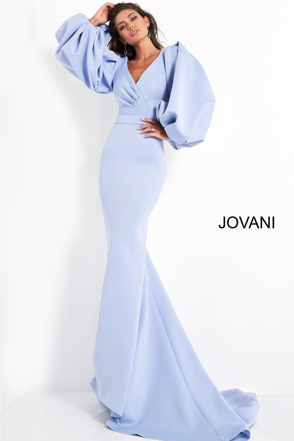 Light blue sheath Jovani evening dress 04371