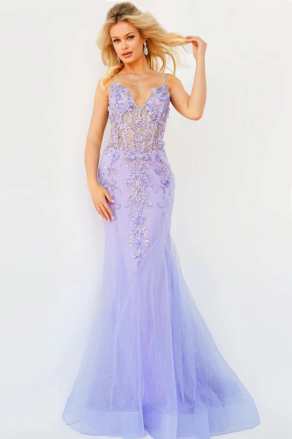 plus size lilac dress 05839