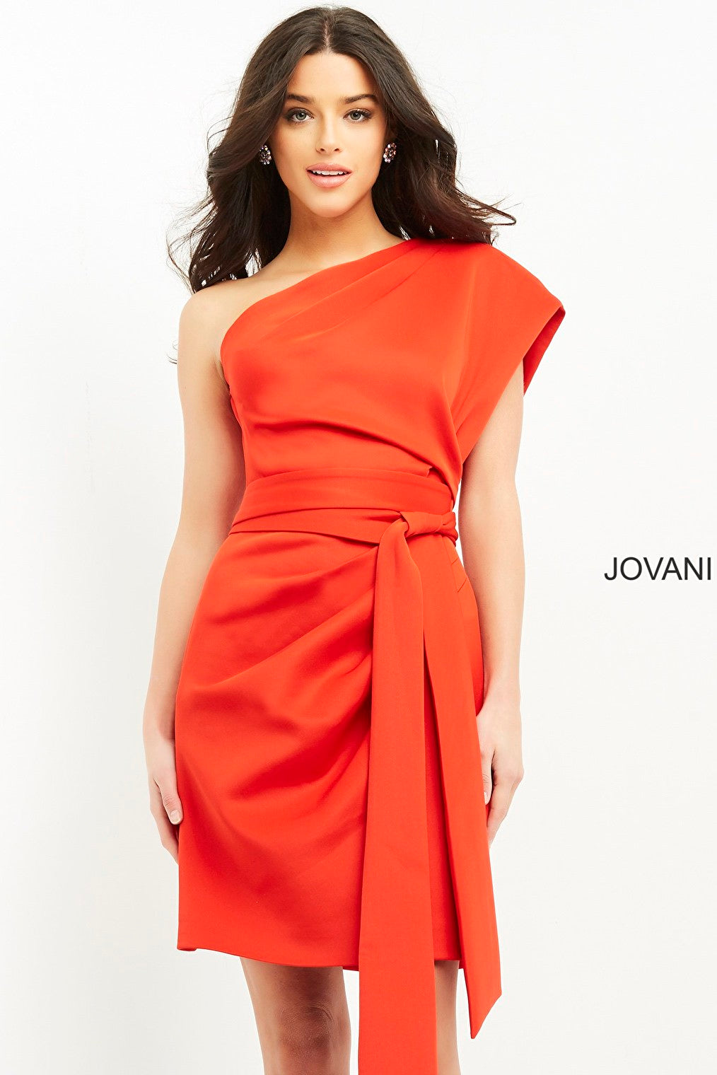 Tomato short contemporary Jovani dress 06316