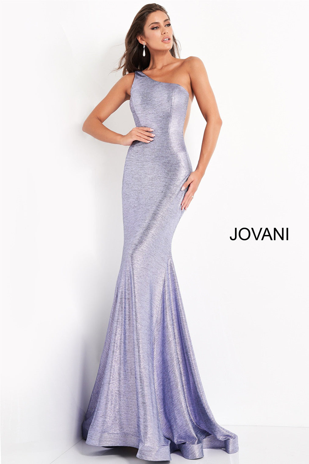Long Jovani gown with train 06367