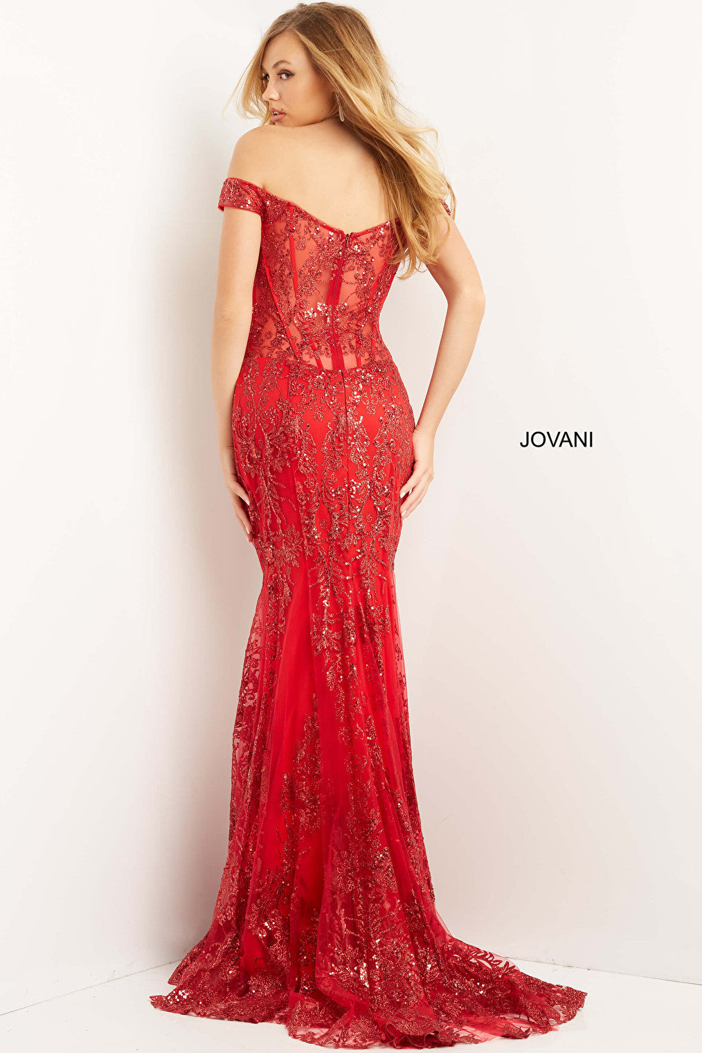 Jovani red prom dress 06369