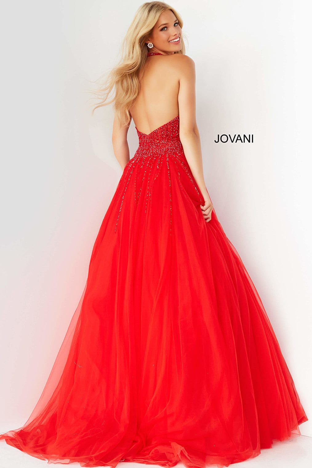 Sexy red prom ballgown Jovani 06598