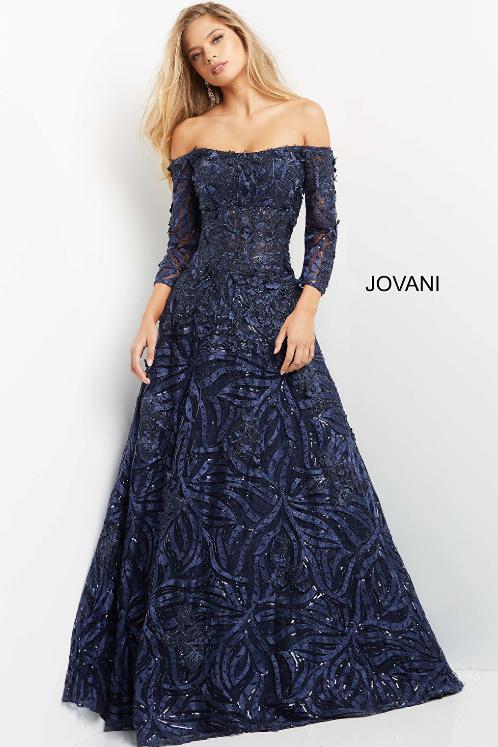 jovani navy dress 06792