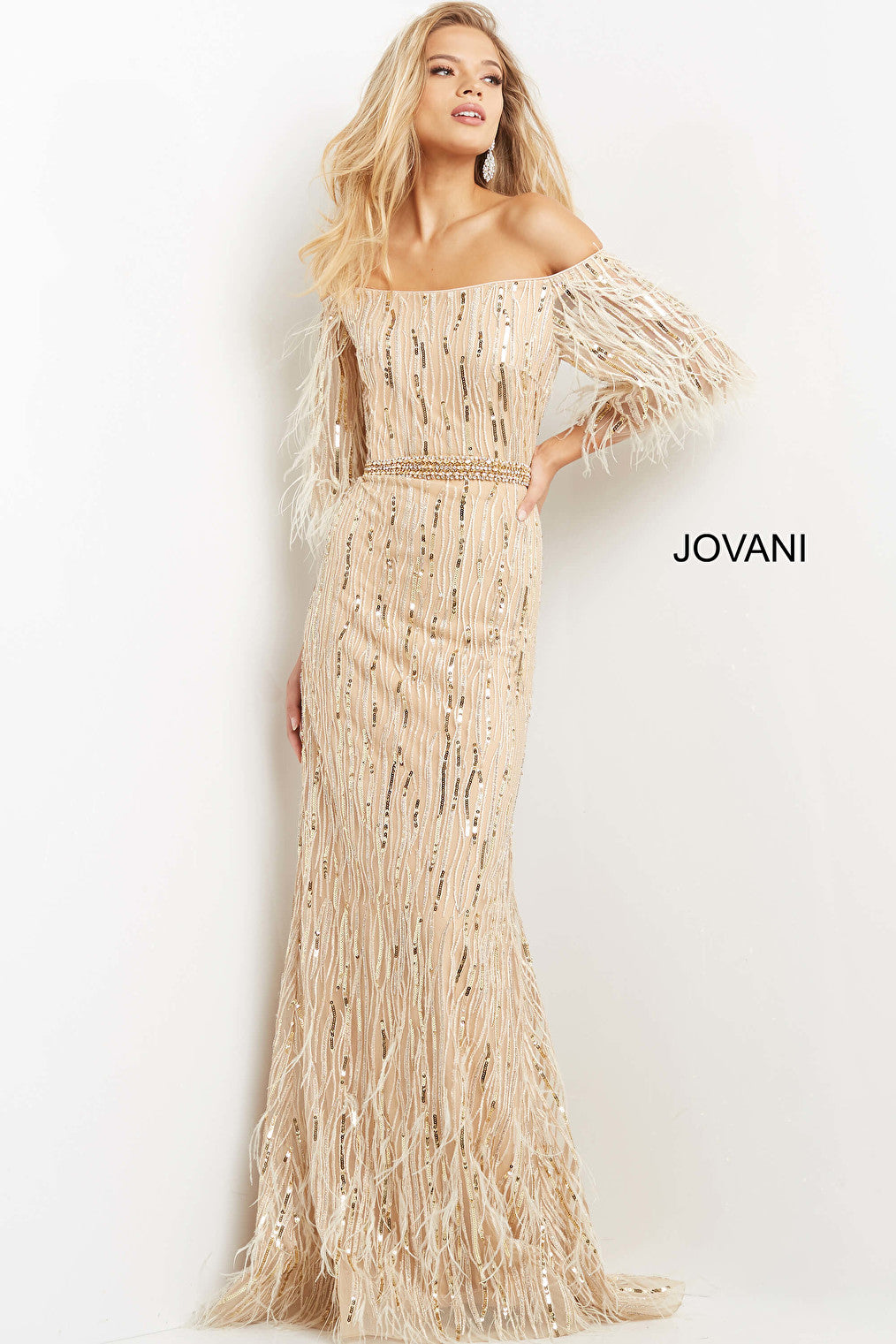off the shoulder jovani dress 07195