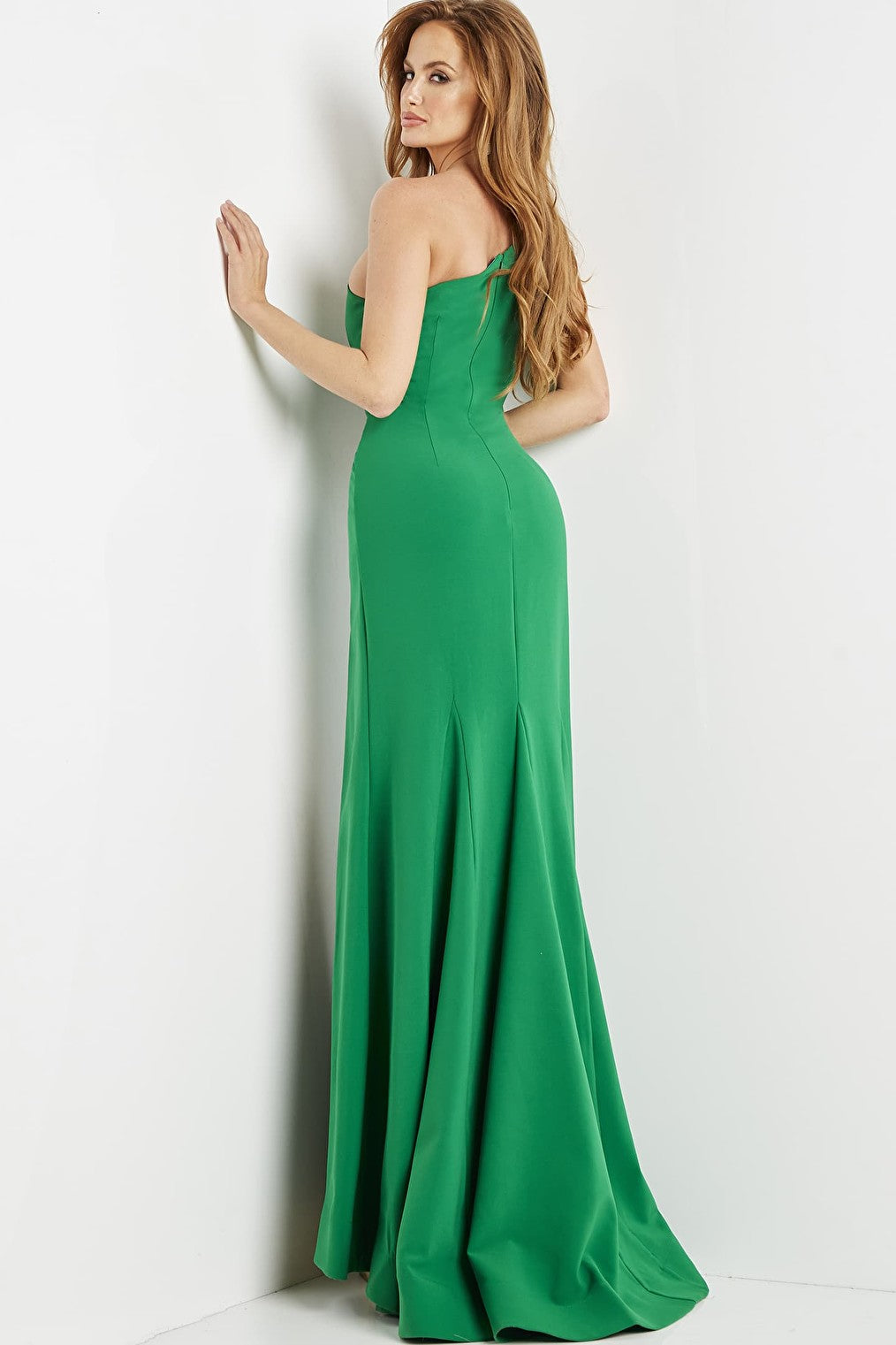 Emerald sheath evening dress 07279