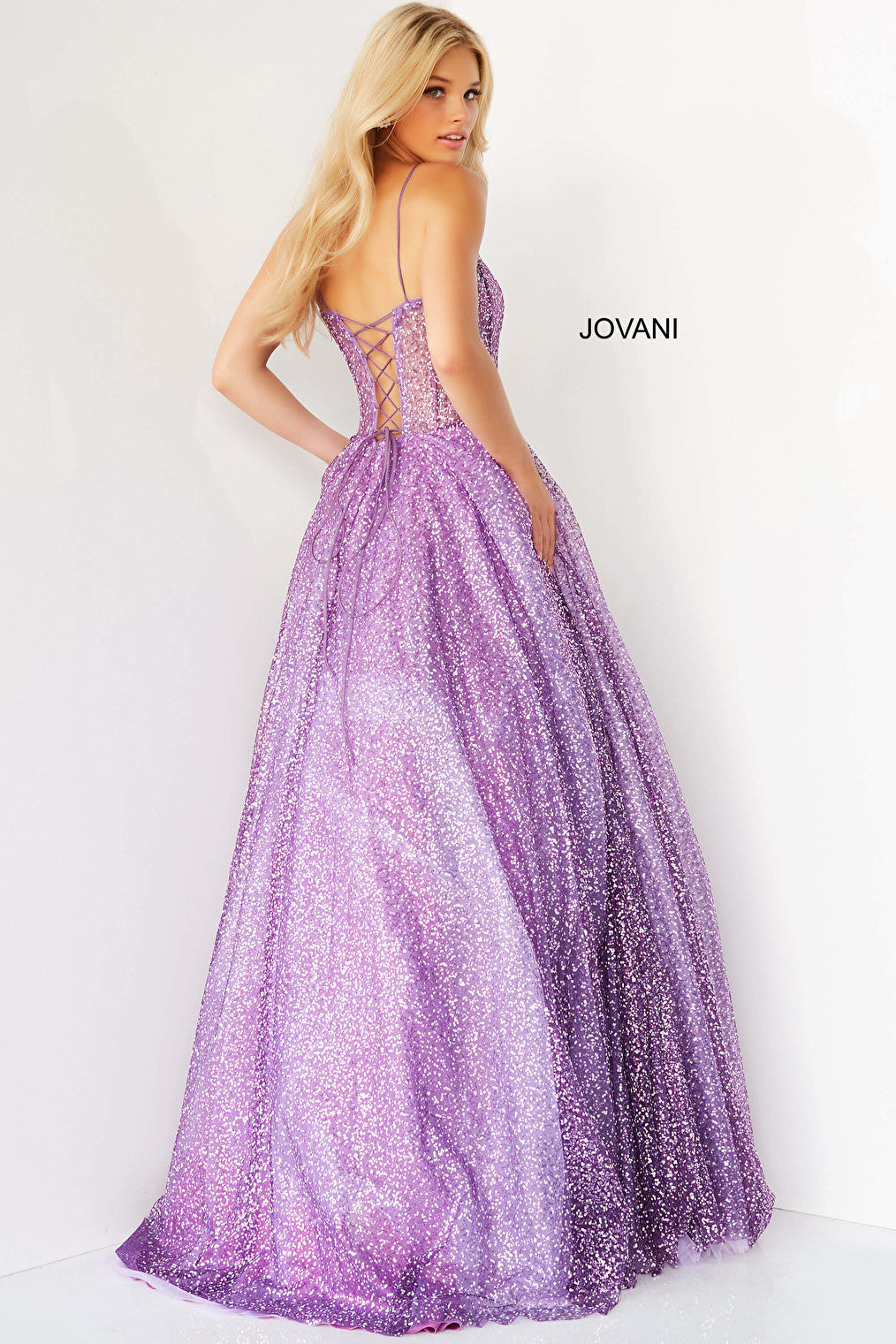 purple a line dress 07423