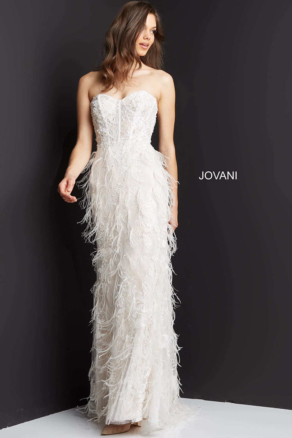 Jovani 07914 white prom dress