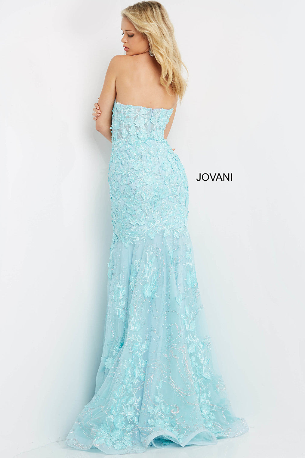 Jovani mint mermaid prom dress 07935