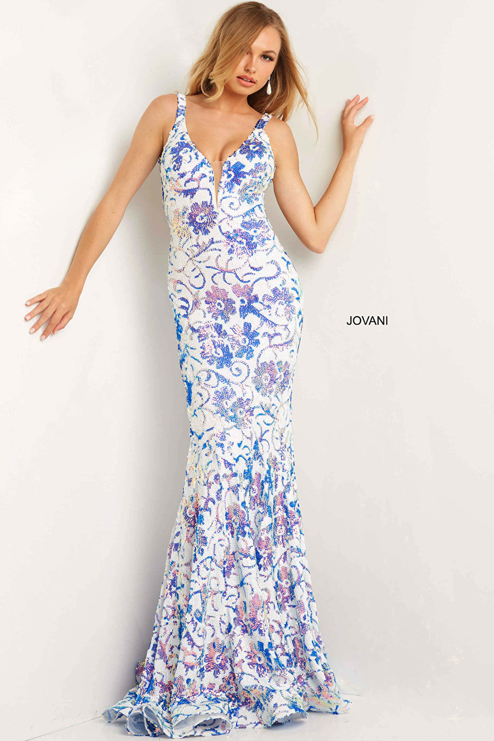 ivory blue prom dress 08257
