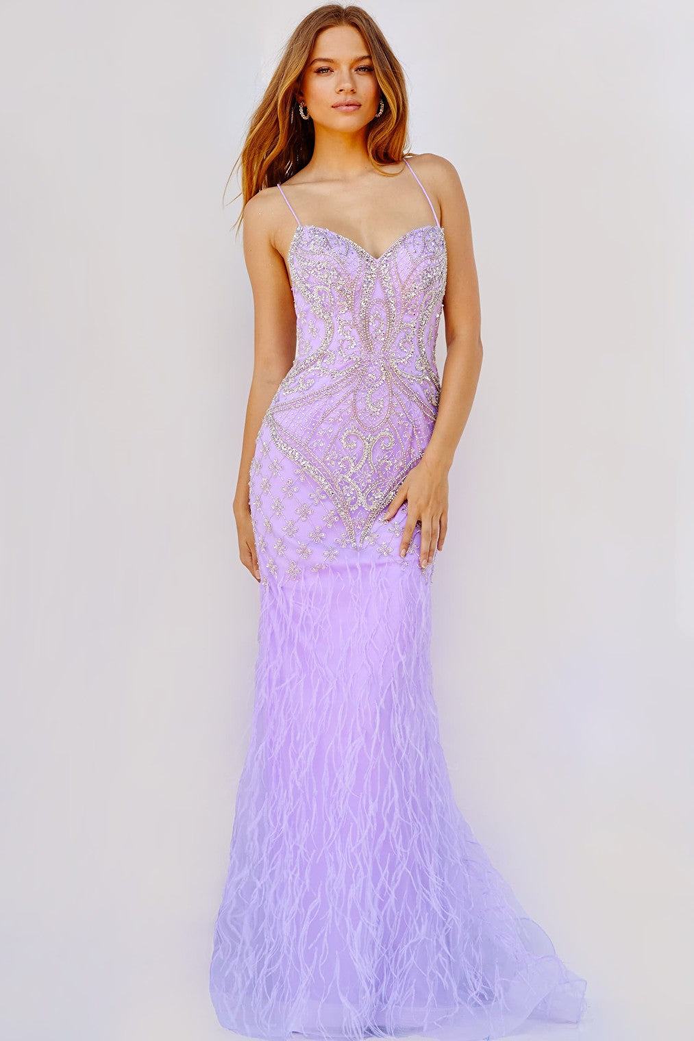 lilac beaded dress 08550