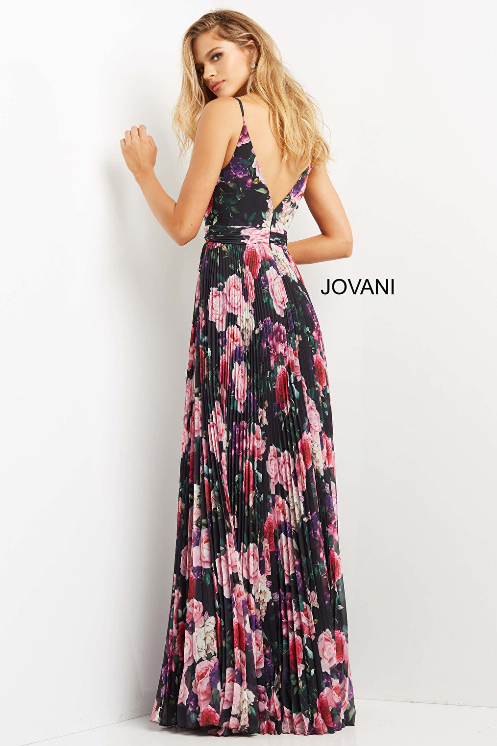 print evening dress 09002