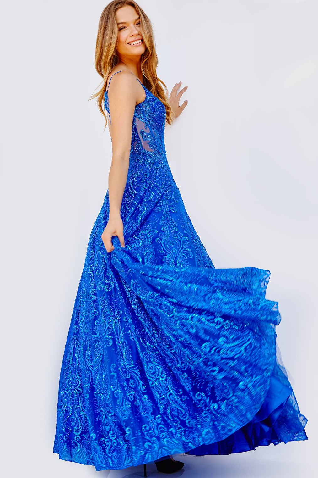 royal blue prom dress 09016