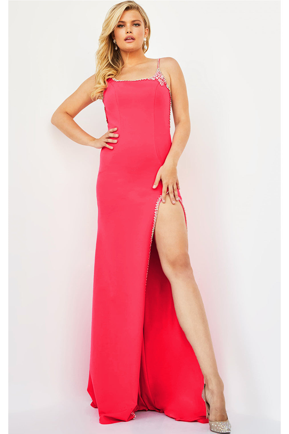 pink curvy dress 09116