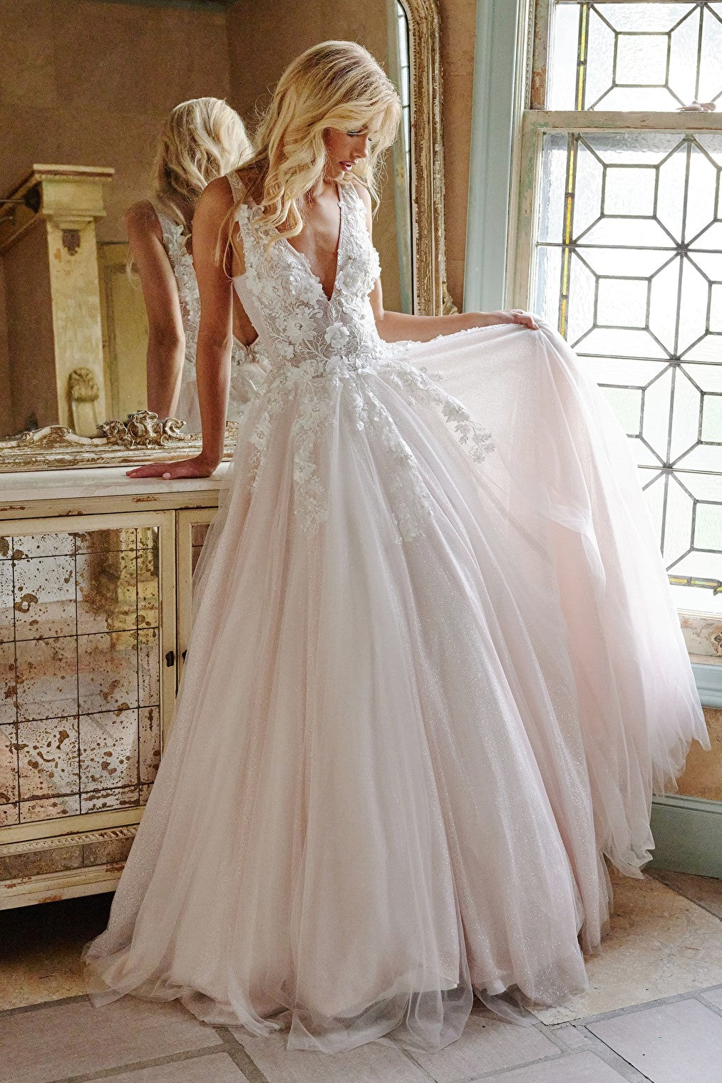 fit and flare wedding dress 09321
