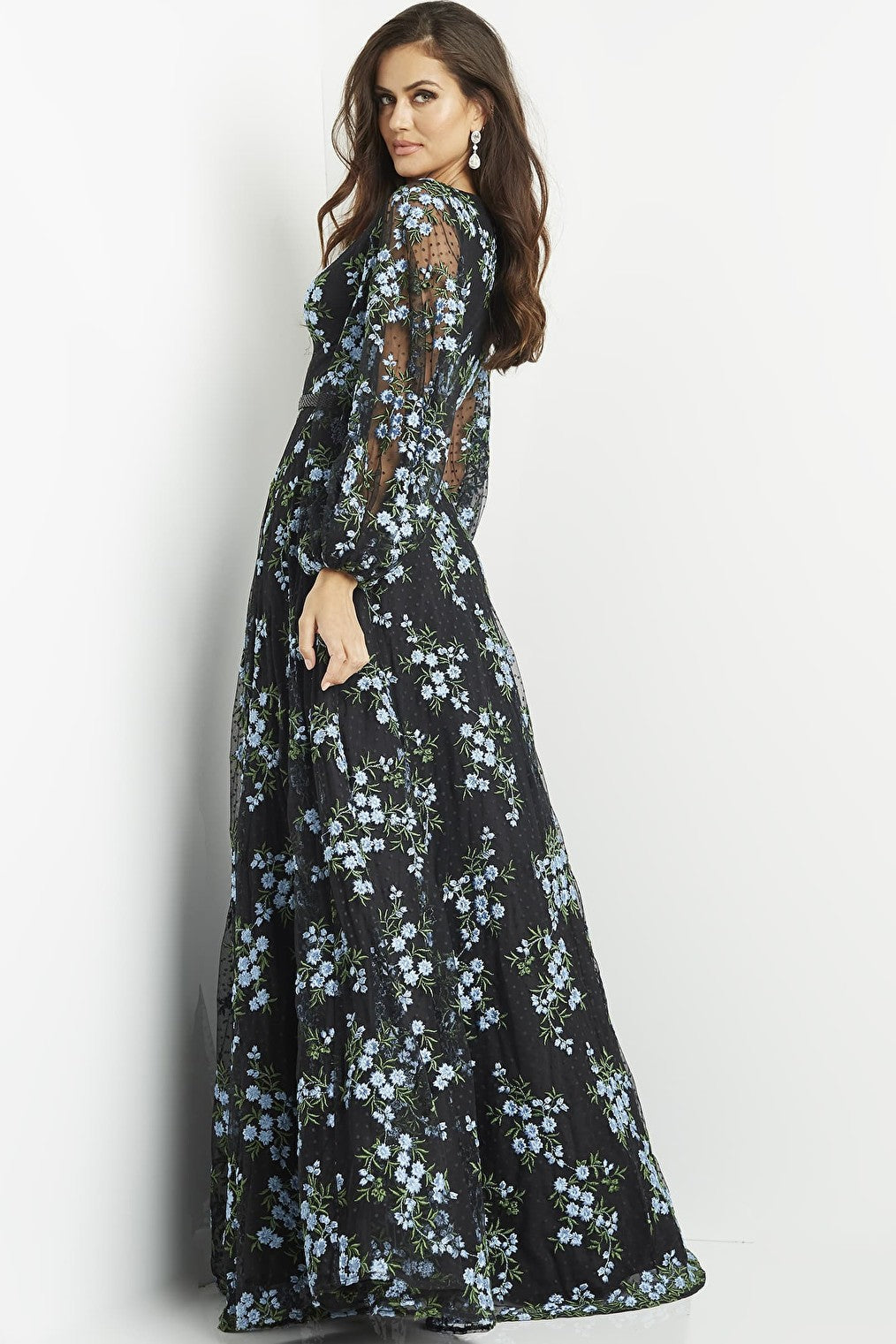 mother of the bride floral dress 09446 