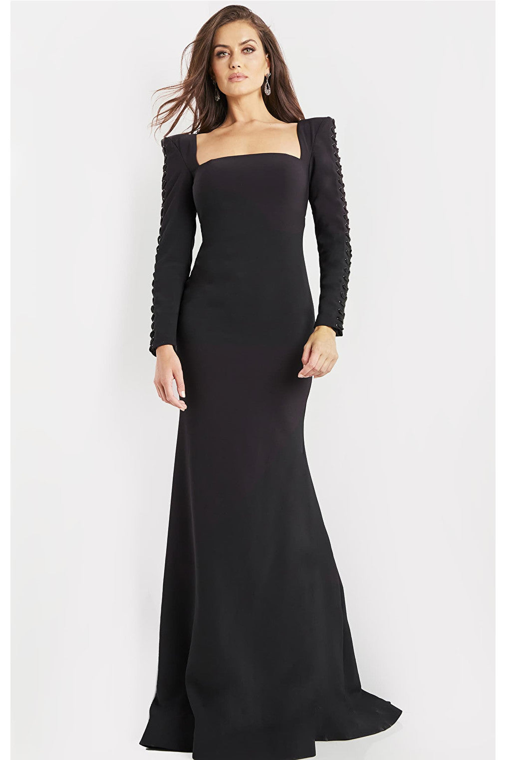 Long Sleeve Black Dress 09587