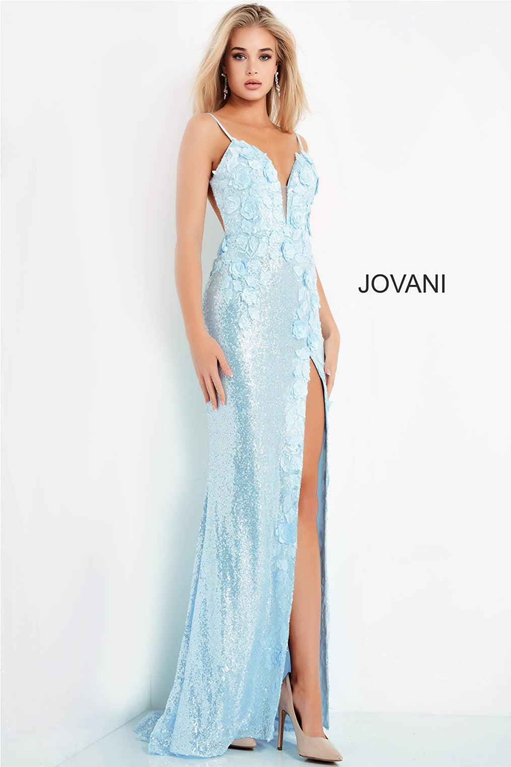 Jovani 1012 high slit prom dress