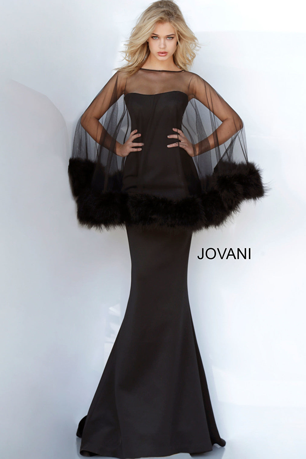 Black evening dress Jovani 1142 full body