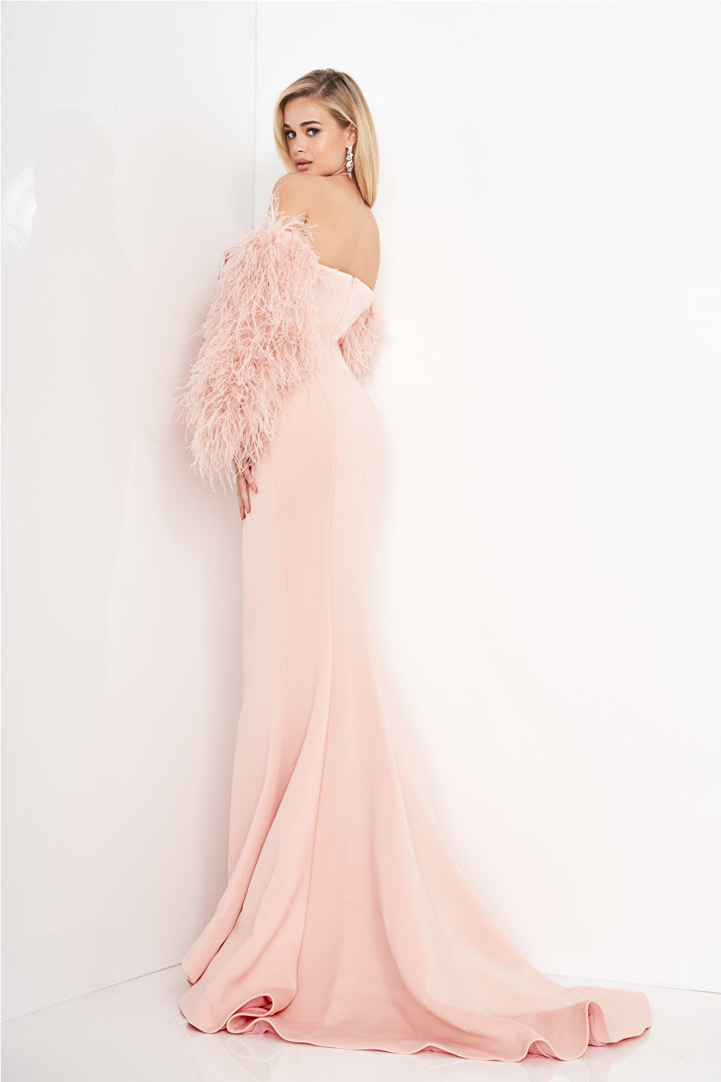 blush prom long dress 1226