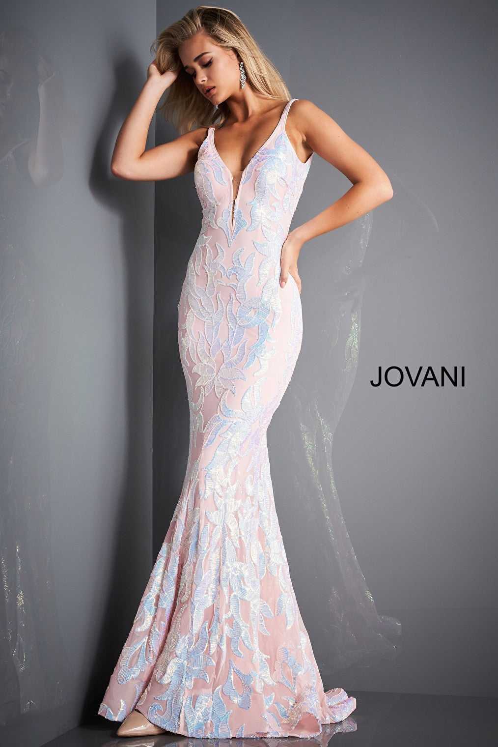 Light pink Jovani prom dress 3263