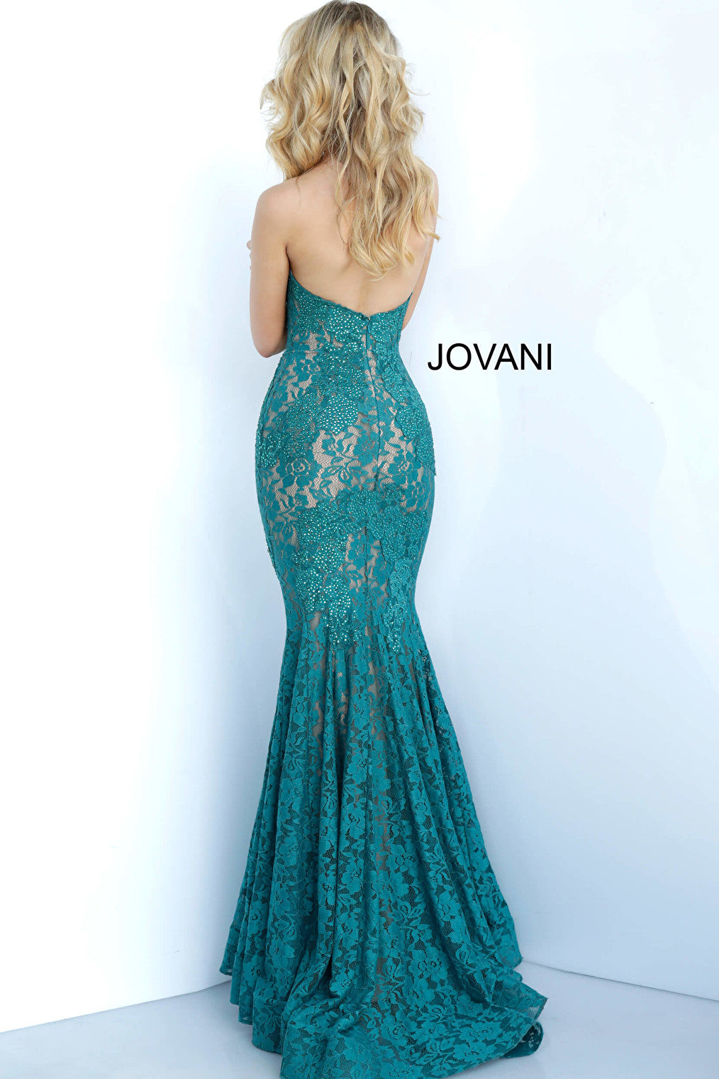 Emerald form fitting prom dress Jovani 37334