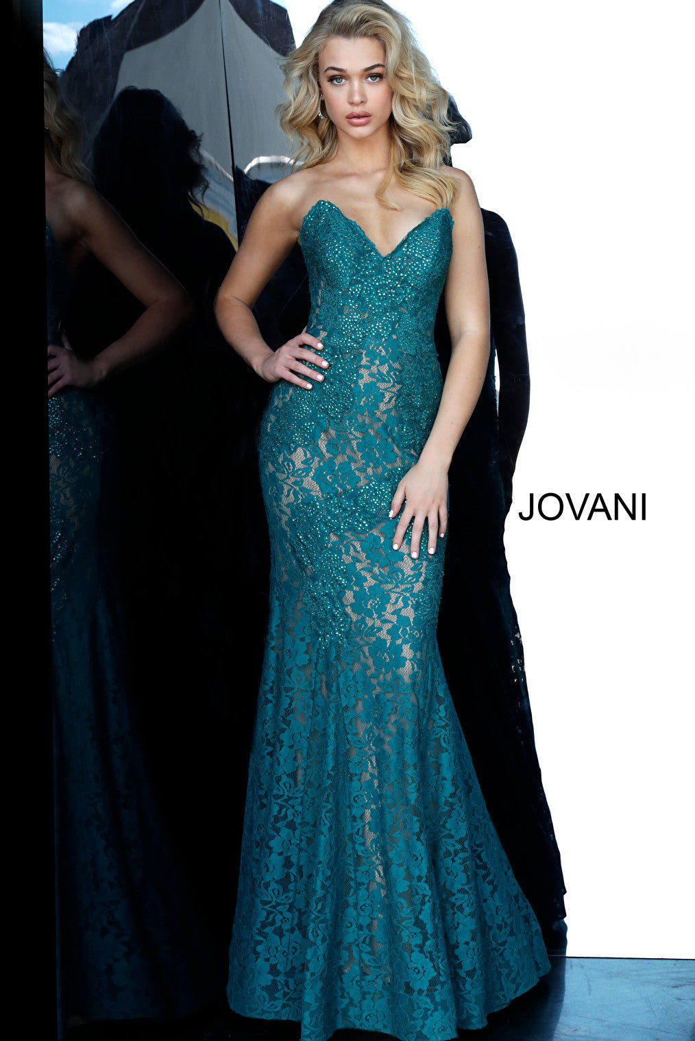 emerald prom dress Jovani 37334