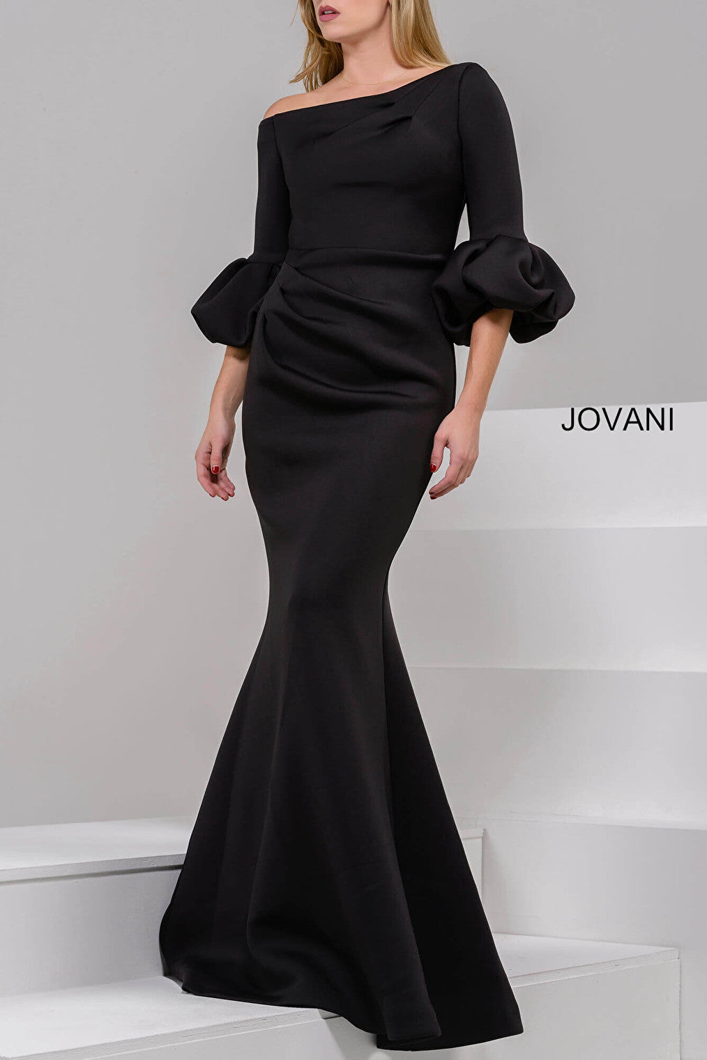 Black scuba jovani evening dress 39739
