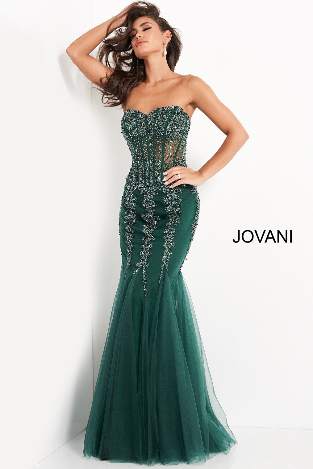 jovani green dress 5908