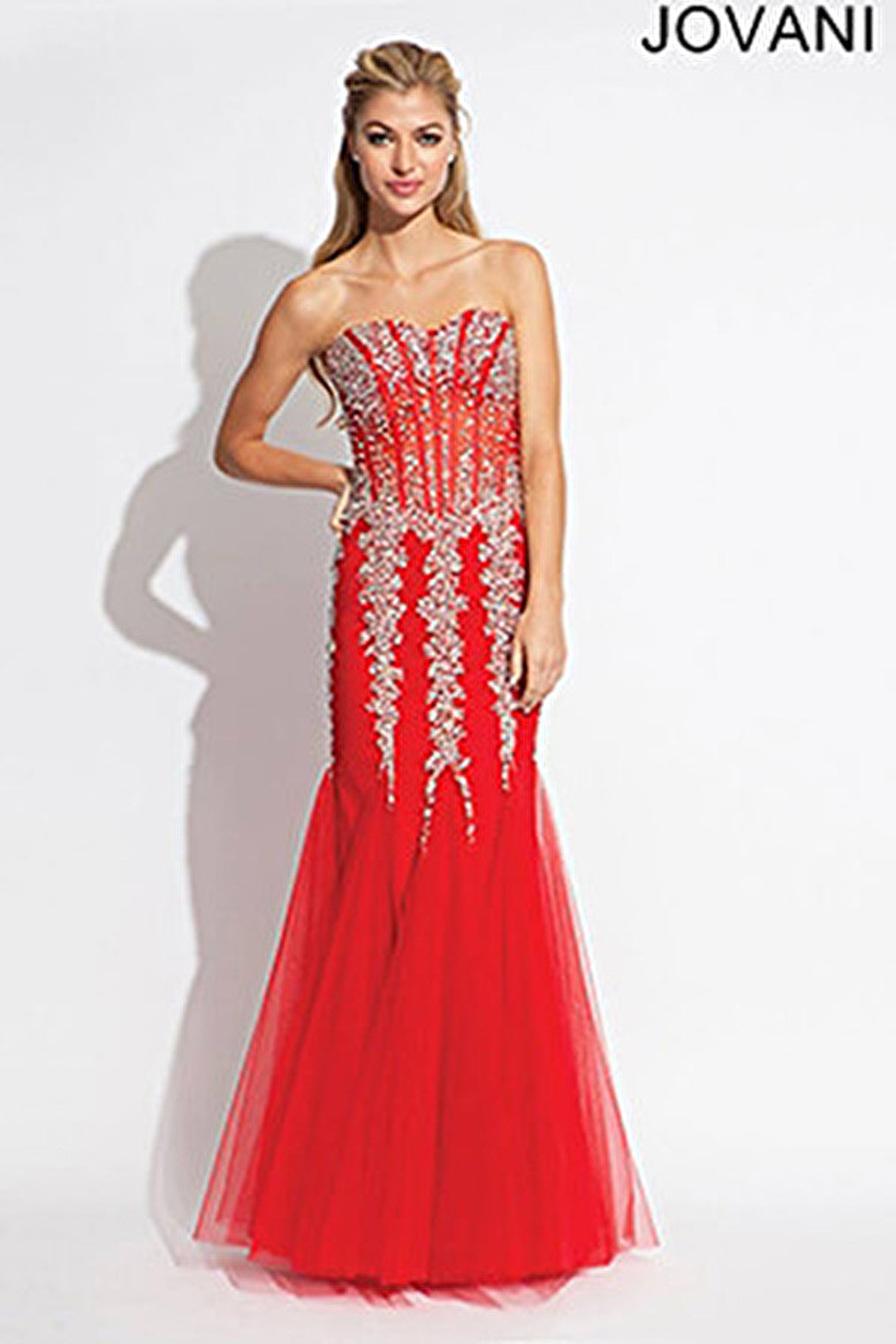 red and silver dress 5908