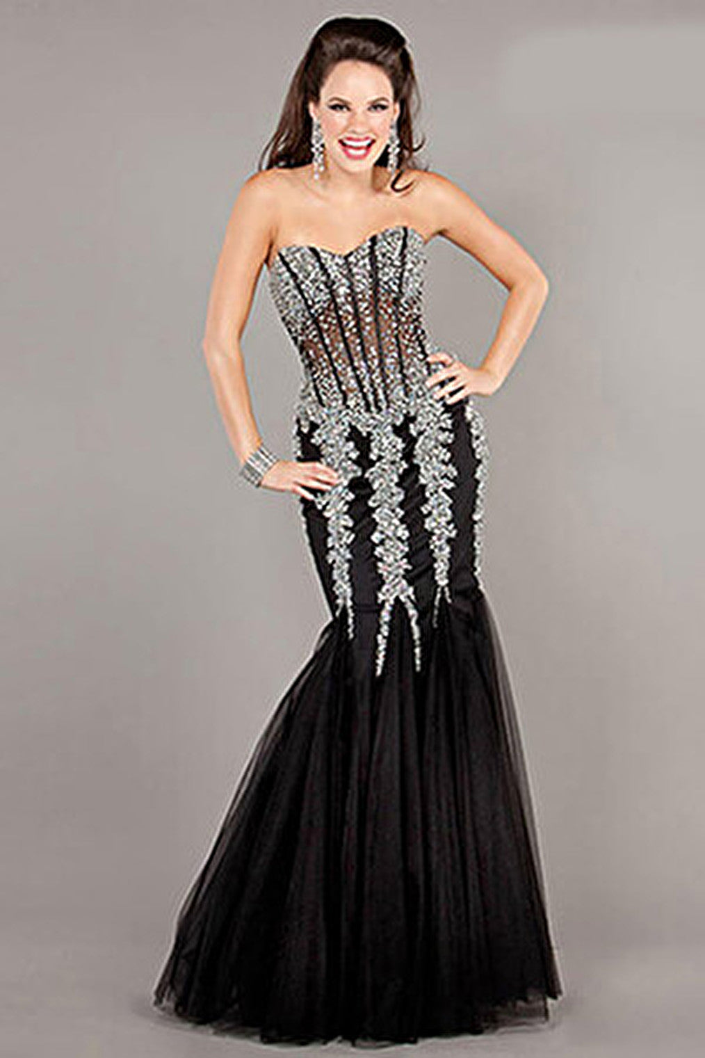 black and silver dress 5908