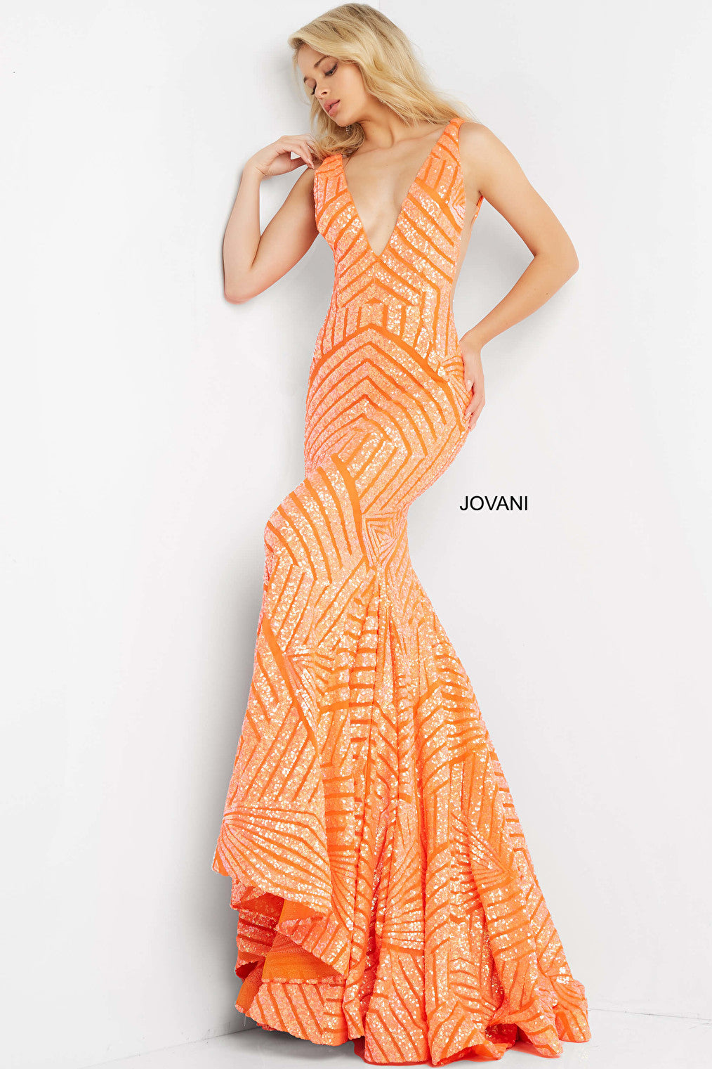 orange prom dress 59762