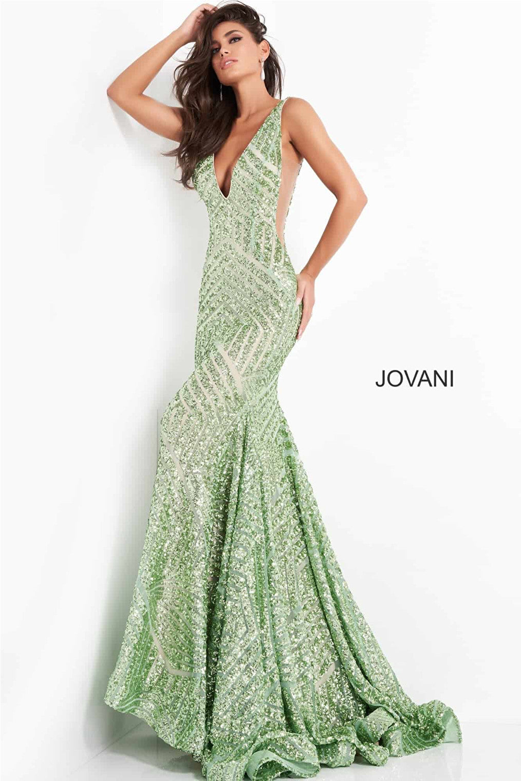 green prom dress 59762