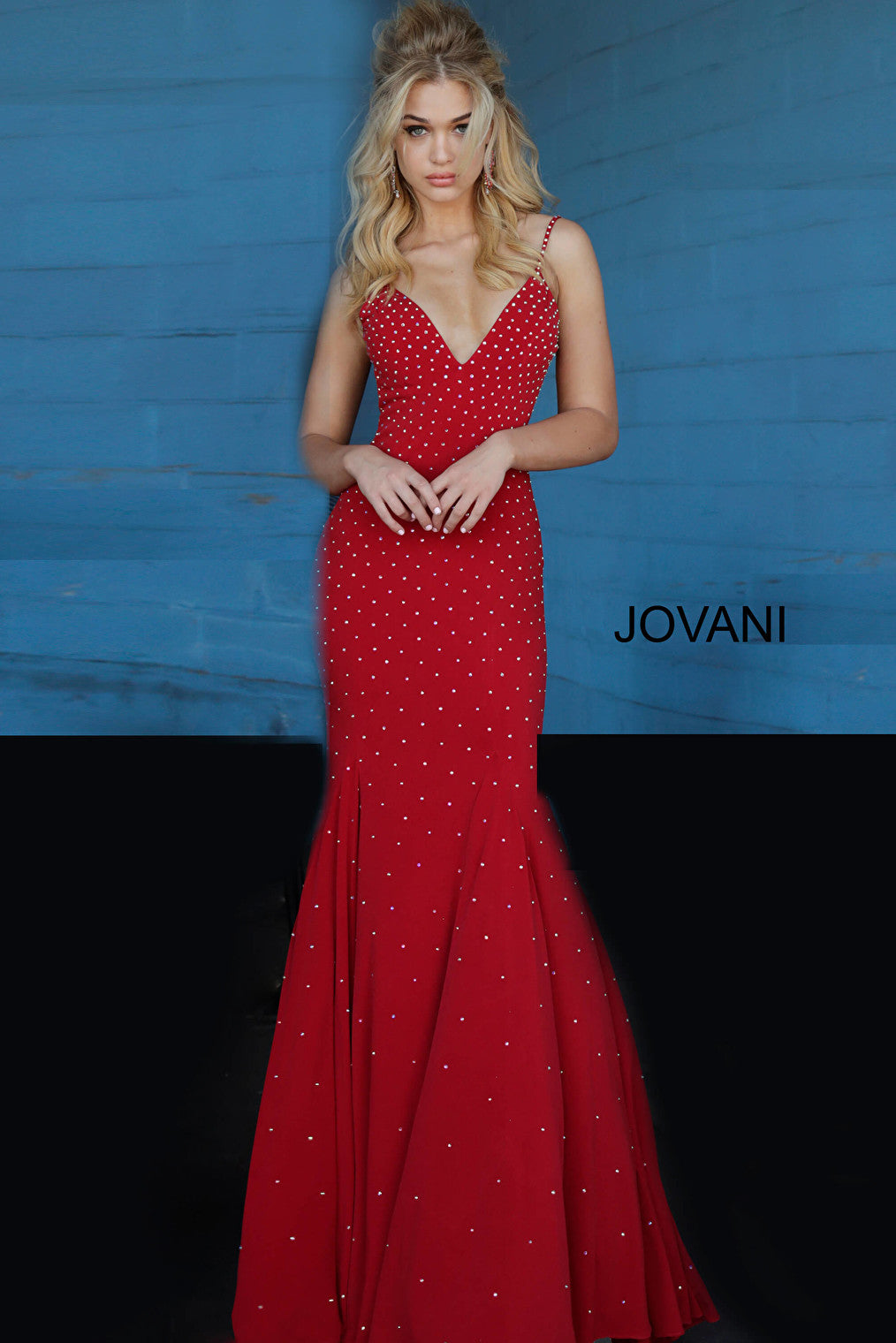 red fitted dress 63563